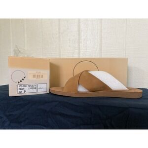 Soda Women Cross Band Slide Sandals Coffee Brown Flat Slip On Shoes NIB